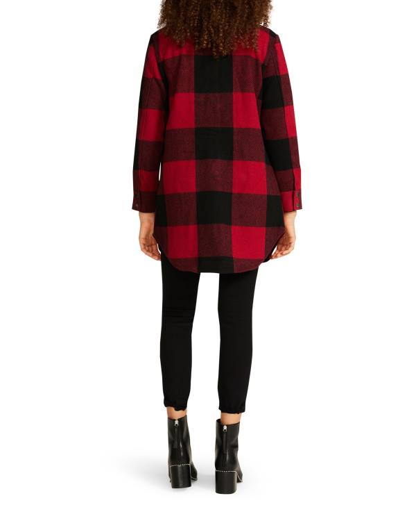 Casaco Steve Madden Eldridge Plaid Feminino Vermelhas | SM-095KI