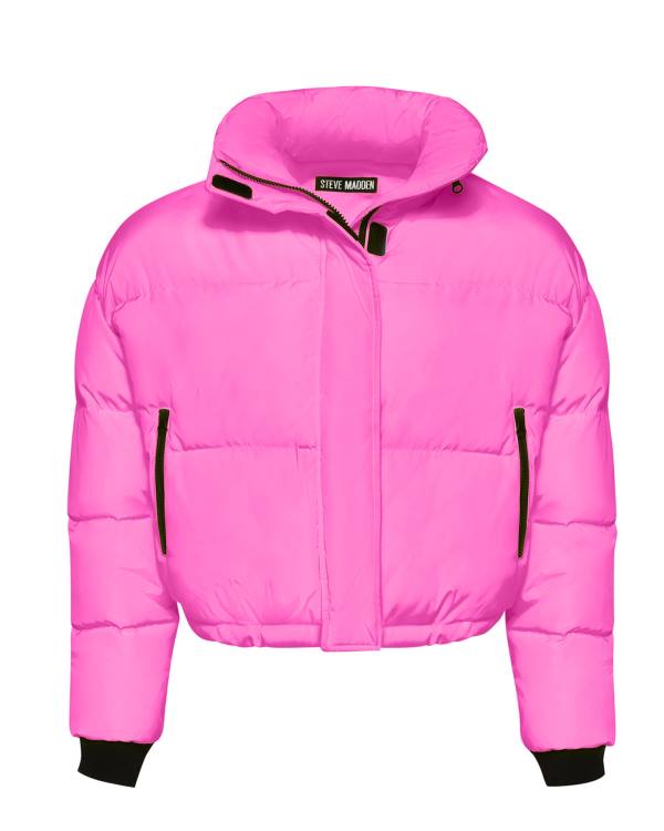 Casaco Steve Madden Hot Puffer Feminino Rosa | SM-821AP