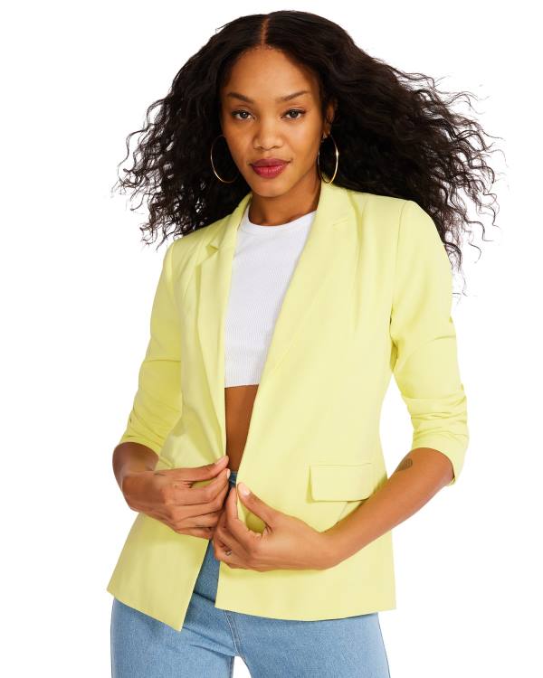 Casaco Steve Madden Neon Blazer Feminino Amarelas | SM-638NL