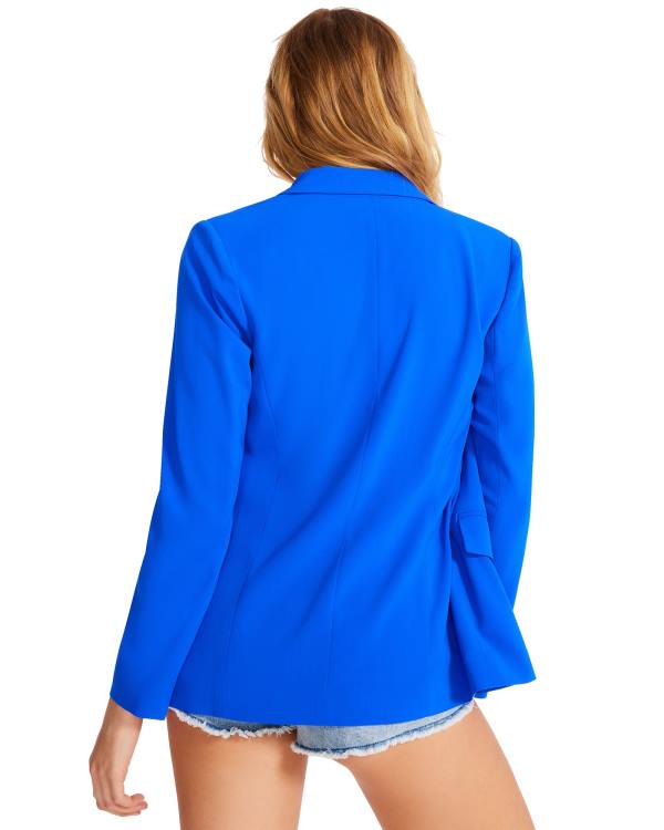 Casaco Steve Madden Neon Blazer Feminino Azuis | SM-730TH