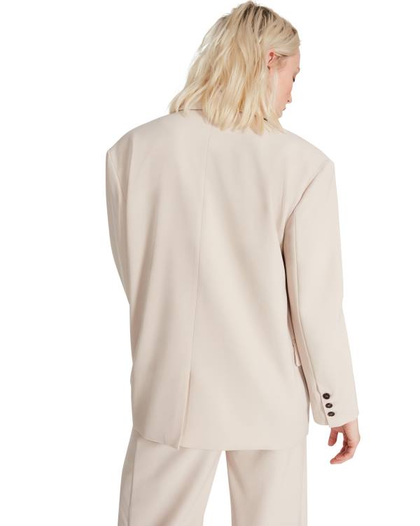 Casaco Steve Madden Oversized Blazer Ivory Feminino Branco | SM-821RB