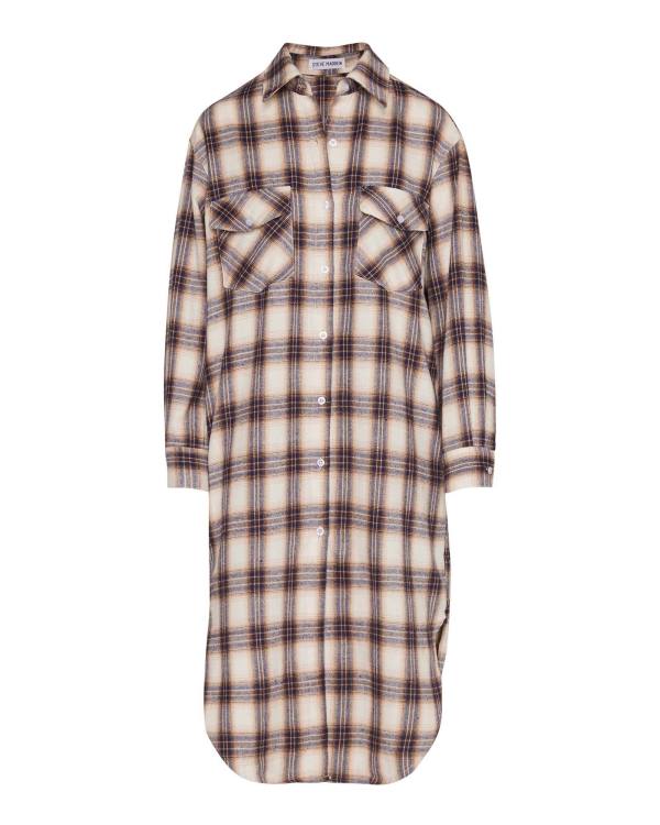 Casaco Steve Madden Plaid Duster Feminino Azuis | SM-547BZ