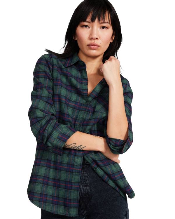 Casaco Steve Madden Teddy Forradas Flannel Feminino Verdes | SM-198HD