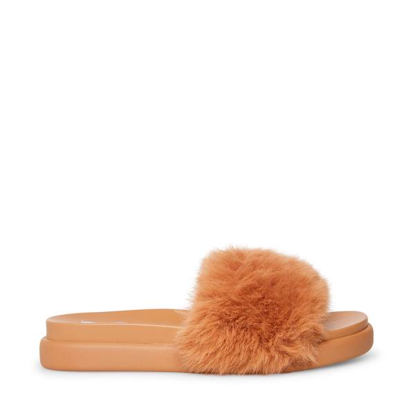 Chinelos Steve Madden Delphina Tan Feminino Marrom | SM-318JK