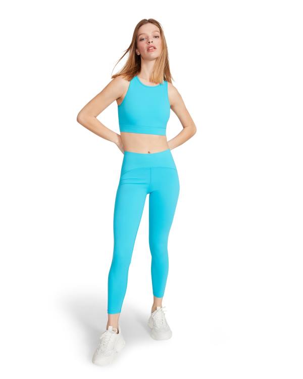 Leggings Steve Madden Active Turquoise Feminino Turquesa | SM-485JQ