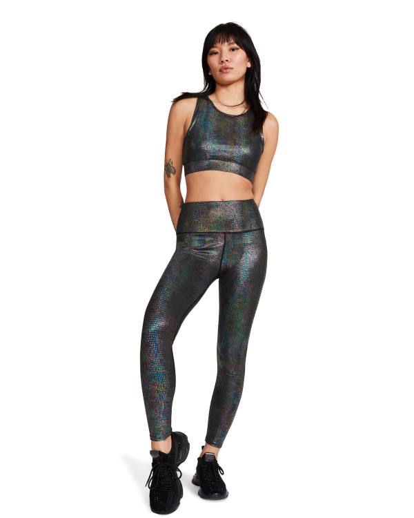 Leggings Steve Madden Iridescent Feminino Pretas | SM-734IK