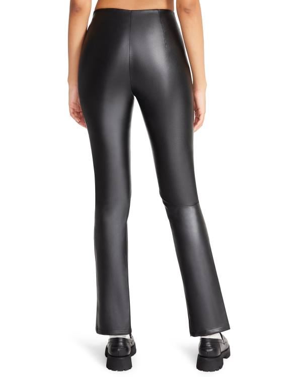 Leggings Steve Madden Slit Front Faux Couro Pant Feminino Pretas | SM-891XQ