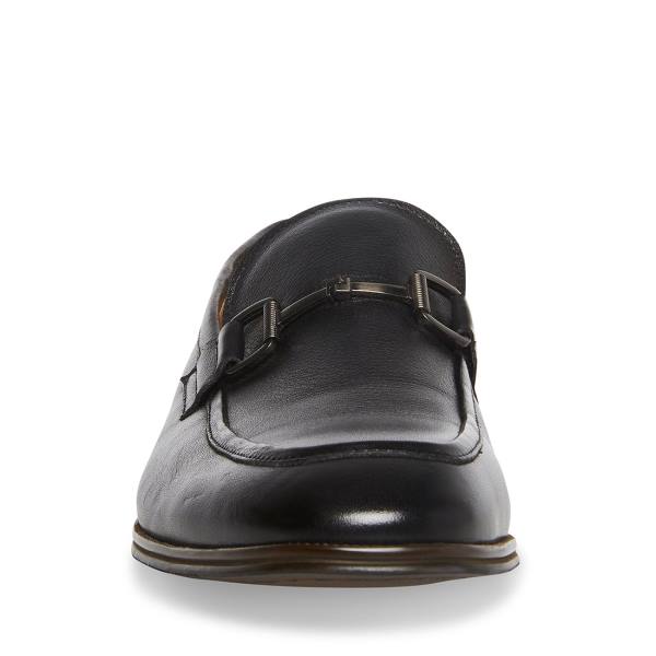 Loafers Steve Madden Aahron Couro Masculino Pretas | SM-920OA