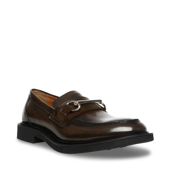 Loafers Steve Madden Barry Couro Masculino Marrom | SM-450GF