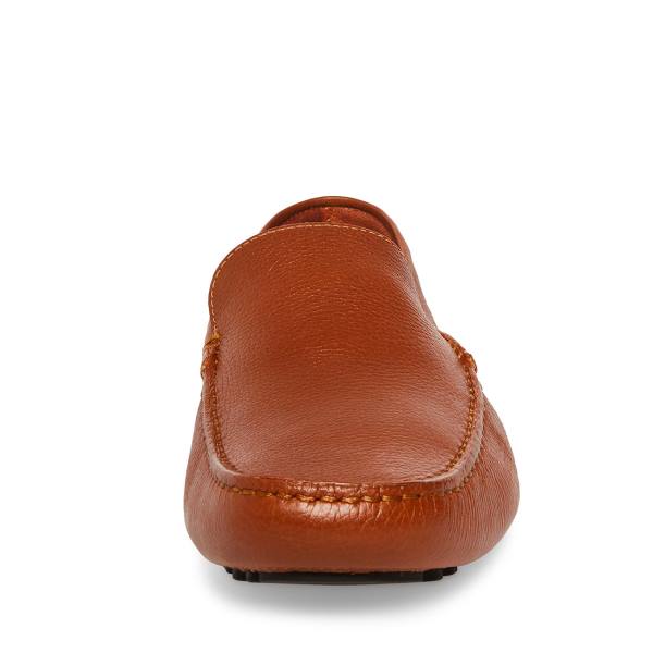 Loafers Steve Madden Bergamo Tan Couro Masculino Marrom | SM-098FB