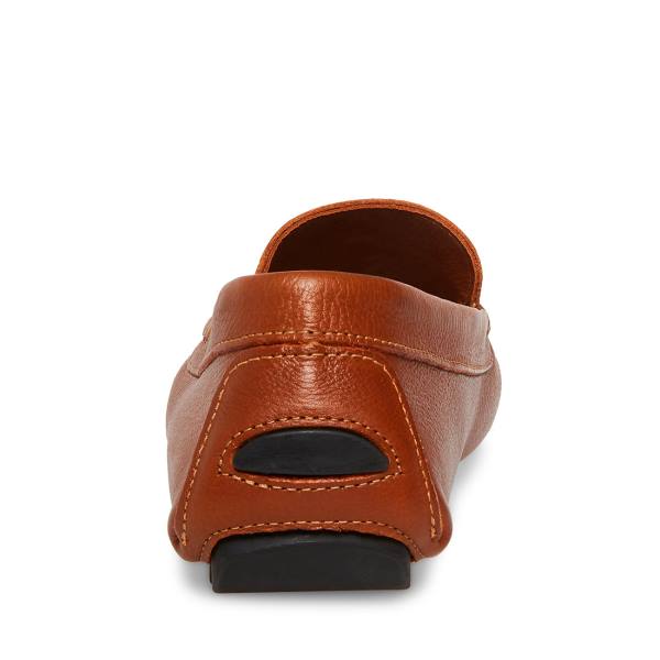 Loafers Steve Madden Bergamo Tan Couro Masculino Marrom | SM-098FB