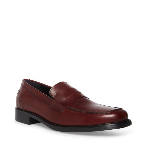 Loafers Steve Madden Brookline Burgundy Masculino Bordeaux | SM-307PQ