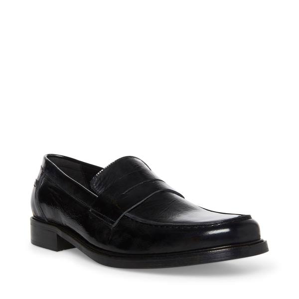 Loafers Steve Madden Brookline Envernizados Masculino Pretas | SM-807IA