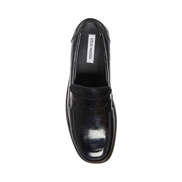 Loafers Steve Madden Brookline Envernizados Masculino Pretas | SM-807IA