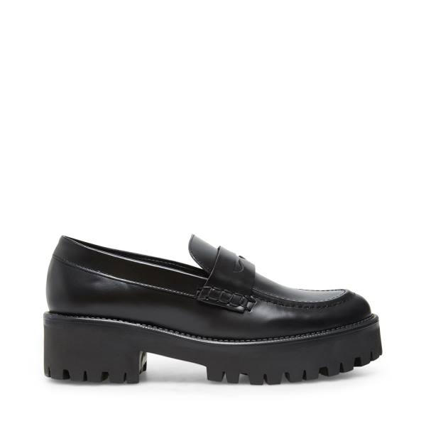 Loafers Steve Madden Crew Box Feminino Pretas | SM-175PS