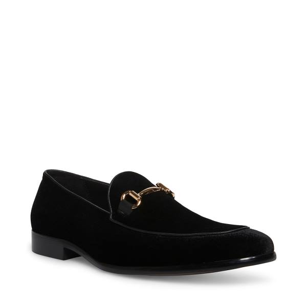 Loafers Steve Madden Diego-v Velvet Masculino Pretas | SM-754IR