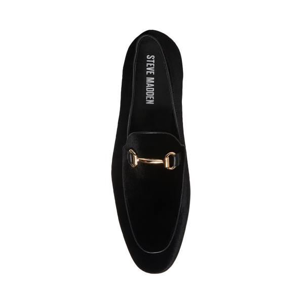 Loafers Steve Madden Diego-v Velvet Masculino Pretas | SM-754IR