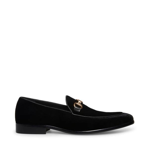 Loafers Steve Madden Diego-v Velvet Masculino Pretas | SM-754IR