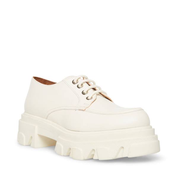 Loafers Steve Madden Helga Couro Feminino Branco | SM-258WT