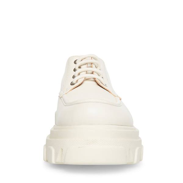 Loafers Steve Madden Helga Couro Feminino Branco | SM-258WT