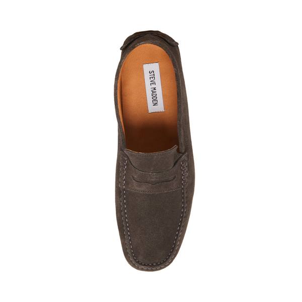 Loafers Steve Madden Italo Camurça Masculino Cinzentas Escuro | SM-563OH