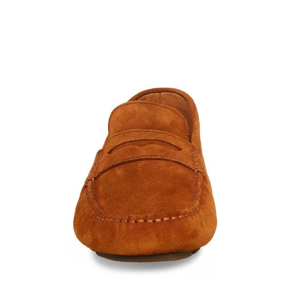 Loafers Steve Madden Italo Cognac Camurça Masculino Marrom | SM-287VQ