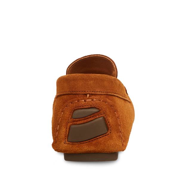 Loafers Steve Madden Italo Cognac Camurça Masculino Marrom | SM-287VQ