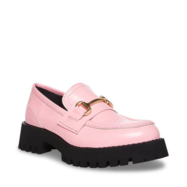 Loafers Steve Madden Lando Couro Feminino Rosa | SM-829WR