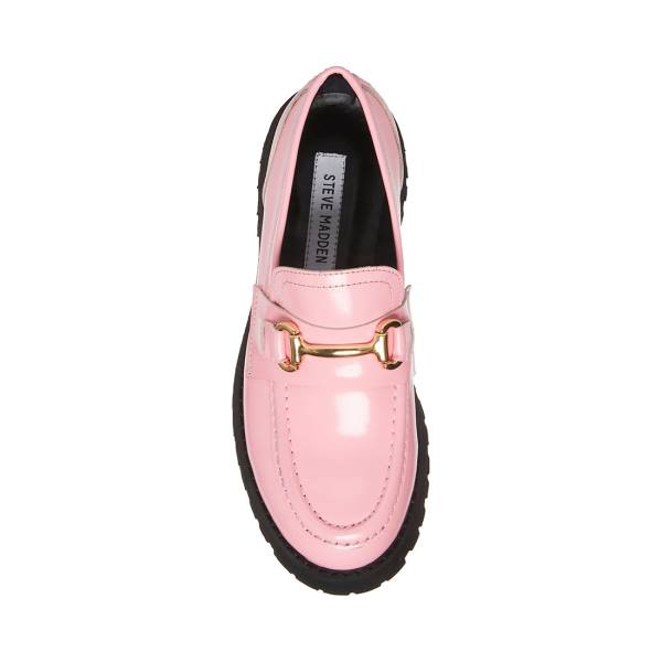 Loafers Steve Madden Lando Couro Feminino Rosa | SM-829WR