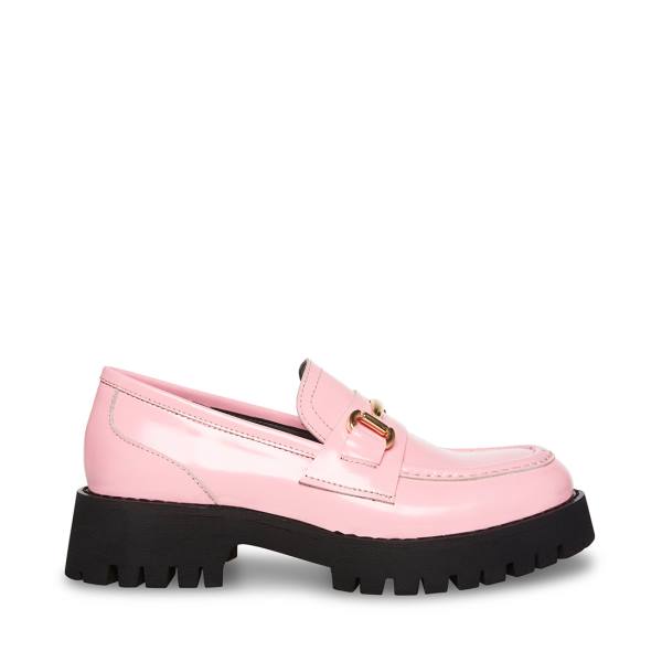 Loafers Steve Madden Lando Couro Feminino Rosa | SM-829WR