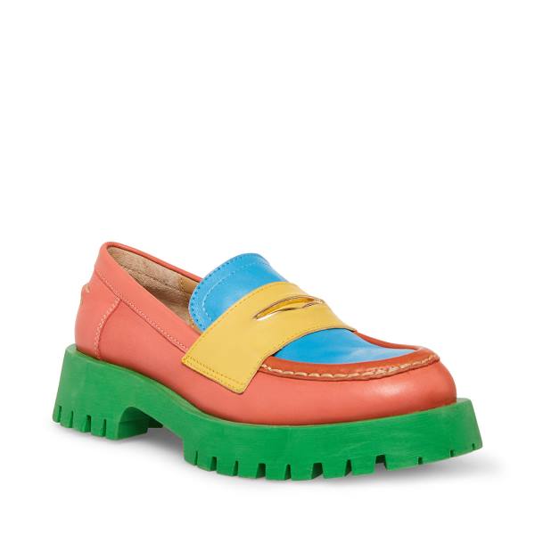 Loafers Steve Madden Lawrence Bright Feminino Luz Multicoloridas | SM-309OM