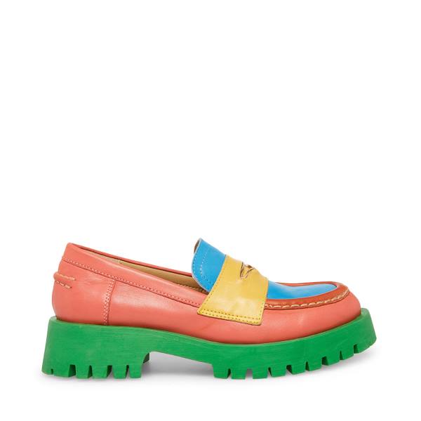 Loafers Steve Madden Lawrence Bright Feminino Luz Multicoloridas | SM-309OM