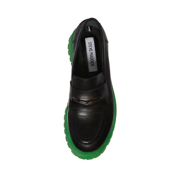 Loafers Steve Madden Lawrence Feminino Pretas Verdes | SM-402SK