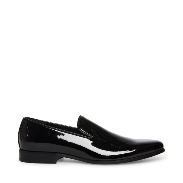 Loafers Steve Madden Parigi Envernizados Masculino Pretas | SM-039HZ