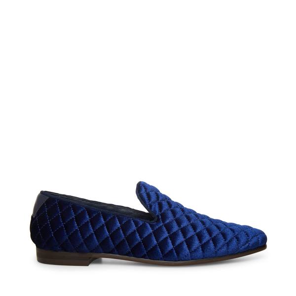 Loafers Steve Madden Quintin Velvet Masculino Azuis | SM-206FJ