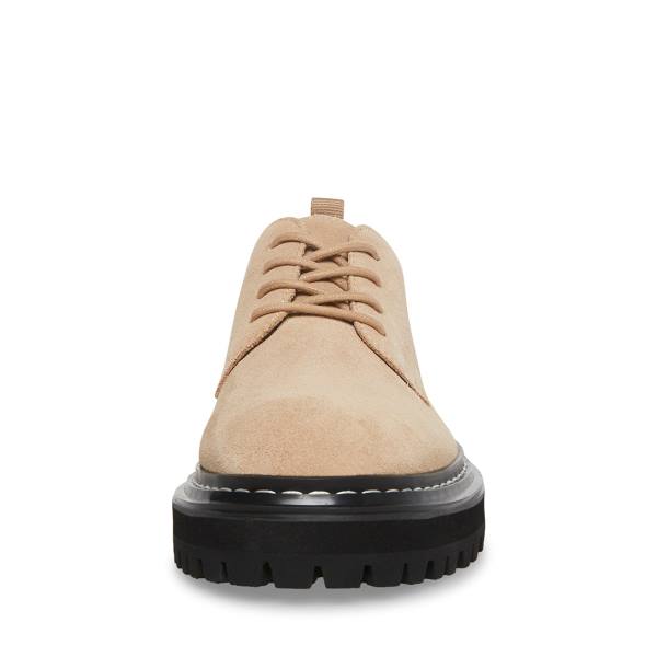 Loafers Steve Madden Sebastian Sand Camurça Feminino Marrom | SM-692UW