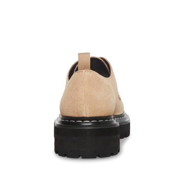 Loafers Steve Madden Sebastian Sand Camurça Feminino Marrom | SM-692UW