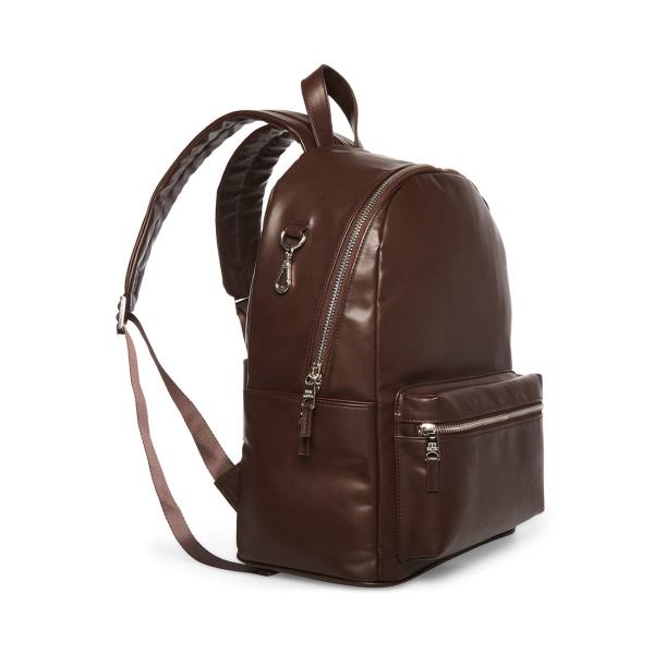 Mochilas Steve Madden Faux Couro Feminino Marrom | SM-687JF