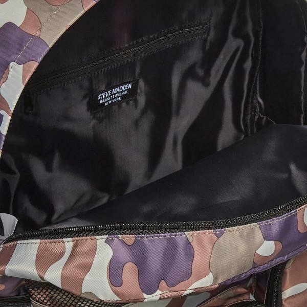 Mochilas Steve Madden With Clipp-off Pouch Camo Masculino Pretas | SM-389HZ