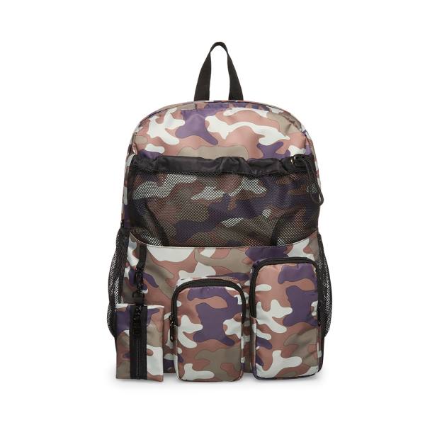 Mochilas Steve Madden With Clipp-off Pouch Camo Masculino Pretas | SM-389HZ