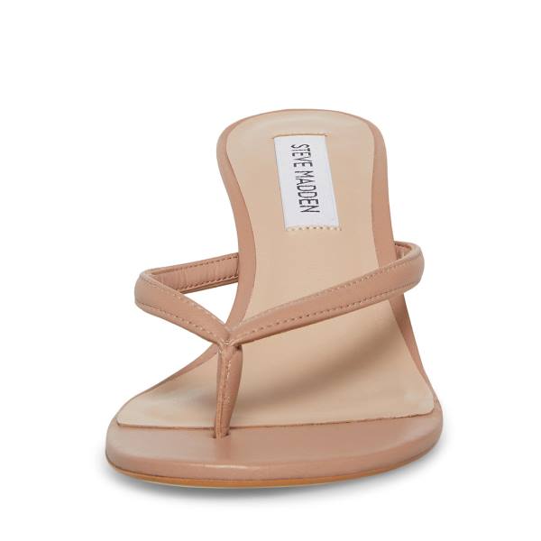 Salto Alto Steve Madden Addyson Tan Couro Heel Feminino Marrom | SM-075SR