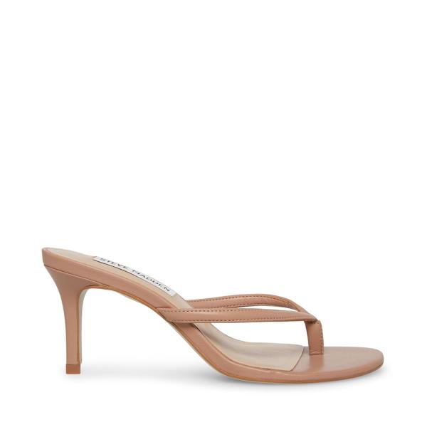 Salto Alto Steve Madden Addyson Tan Couro Heel Feminino Marrom | SM-075SR