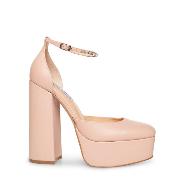 Salto Alto Steve Madden Bangle Blush Couro Heel Feminino Rosa | SM-369HJ