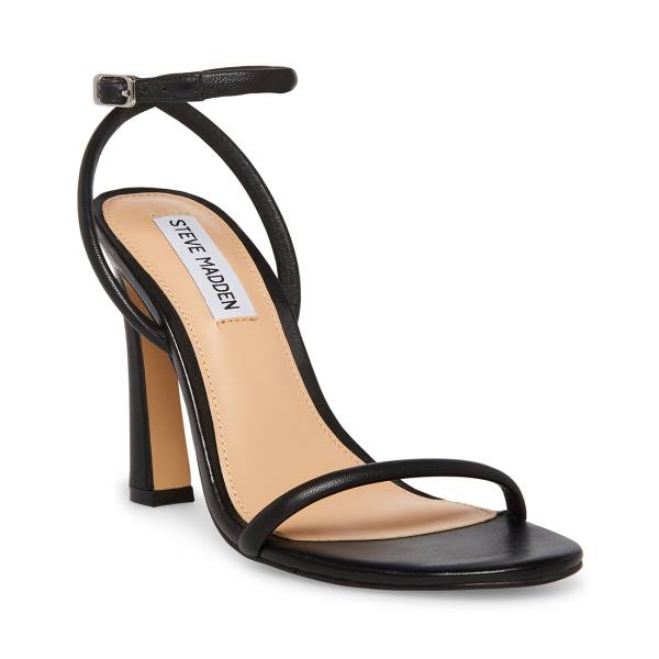 Salto Alto Steve Madden Becky Couro Heel Feminino Pretas | SM-682JN