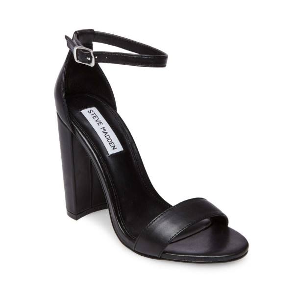 Salto Alto Steve Madden Carrson Couro Heel Feminino Pretas | SM-674MX