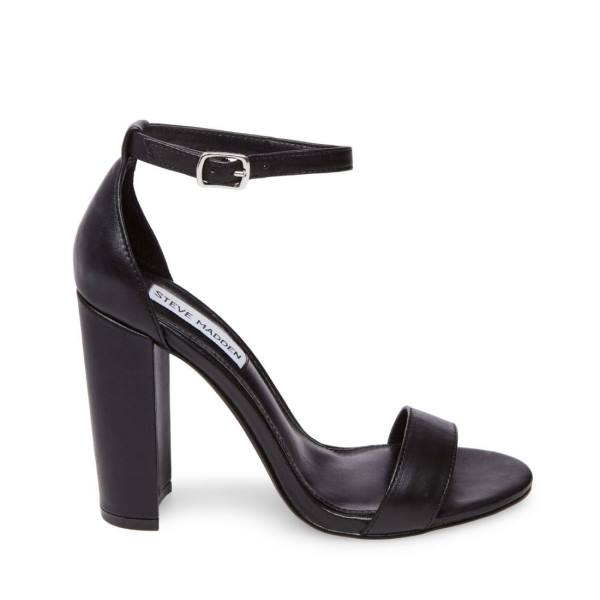 Salto Alto Steve Madden Carrson Couro Heel Feminino Pretas | SM-674MX