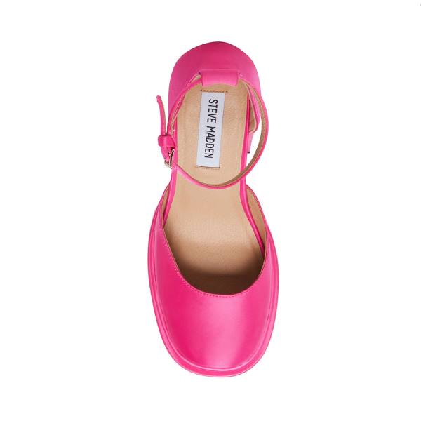 Salto Alto Steve Madden Charlize Satin Heel Feminino Rosa | SM-701YC