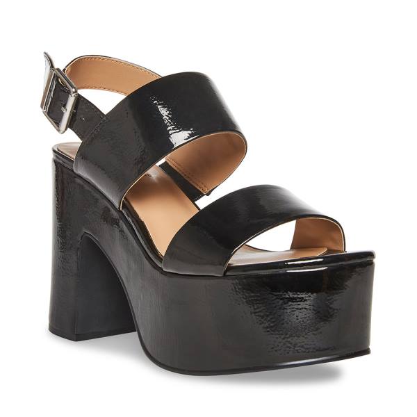 Salto Alto Steve Madden Dafne Envernizados Heel Feminino Pretas | SM-978XU