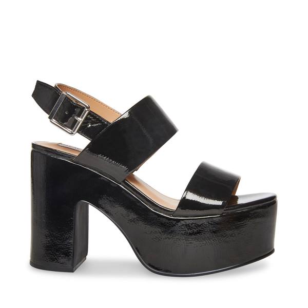 Salto Alto Steve Madden Dafne Envernizados Heel Feminino Pretas | SM-978XU