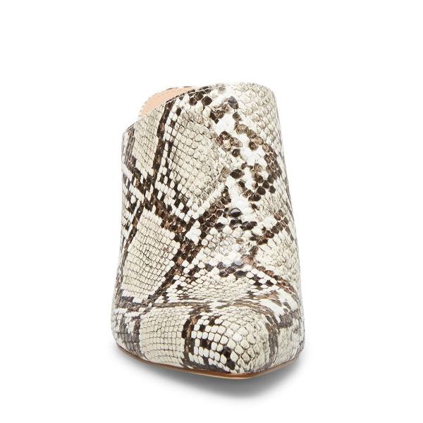 Salto Alto Steve Madden Ditty Snake Heel Feminino Pretas Branco Serpentine | SM-061DZ